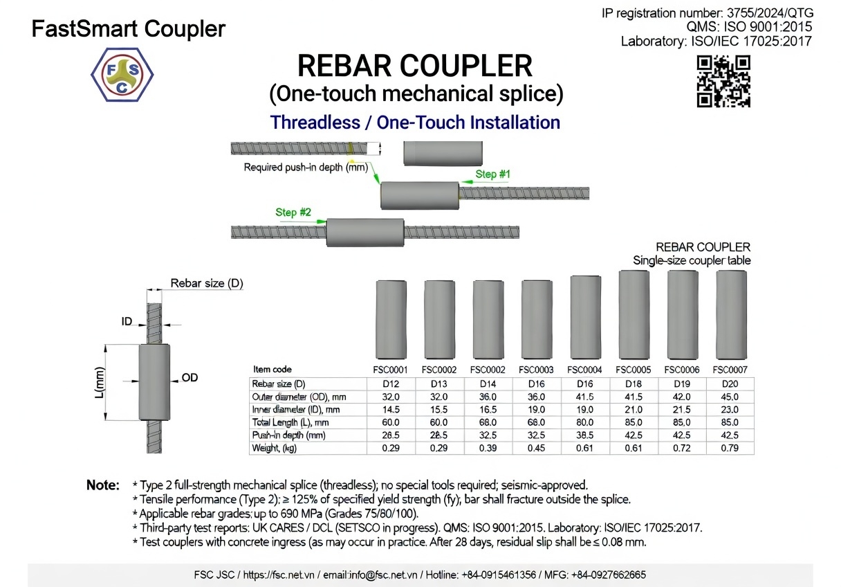 Khớp nối thép đơn (Single-size Coupler)